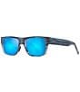 Color:Blue Stripe - Image 1 - Unisex Keahi PolarizedPlus2® 56mm Mirrored Rectangle Sunglasses
