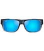 Color:Blue Stripe - Image 2 - Unisex Keahi PolarizedPlus2® 56mm Mirrored Rectangle Sunglasses