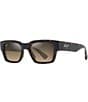 Color:Dark Havana - Image 1 - Unisex Kenui PolarizedPlus2®53mm Havana Rectangle Sunglasses