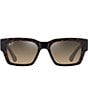 Color:Dark Havana - Image 2 - Unisex Kenui PolarizedPlus2®53mm Havana Rectangle Sunglasses