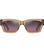 Maui Jim Unisex Kenui PolarizedPlus2®53mm Square Sunglasses, Color:Transparent Light Pink - Image 2