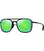 Color:Translucent Grey - Image 1 - Unisex Keokea 55mm Aviator Sunglasses