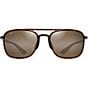 Maui Jim Unisex Keokea 55mm Bi-Gradient Mirrored Lens Aviator Sunglasses, Color:Tortoise - Image 2