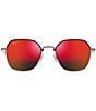 Color:Gunmetal/Bronze - Image 2 - Unisex Moon Doggy 52mm Mirrored Lens Square Sunglasses