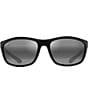 Color:Black Gloss - Image 2 - Unisex Nuu Landing PolarizedPlus2® 62mm Wrap Sunglasses