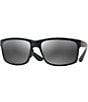 Color:Matte Black - Image 1 - Unisex Pokowai Arch PolarizedPlus2® Matte Rectangular 58mm Sunglasses