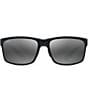 Color:Matte Black - Image 2 - Unisex Pokowai Arch PolarizedPlus2® Matte Rectangular 58mm Sunglasses