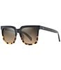 Color:Black/Tortoise - Image 1 - Unisex Rooftops PolarizedPlus2® 54mm Tortoise Square Sunglasses