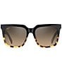 Color:Black/Tortoise - Image 2 - Unisex Rooftops PolarizedPlus2® 54mm Tortoise Square Sunglasses