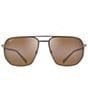 Color:Satin Sepia - Image 2 - Unisex Shark's Cove PolarizedPlus2® 55mm Navigator Sunglasses