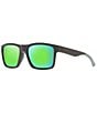 Color:Brown/Mint - Image 1 - Unisex The Flats PolarizedPlus2® 57mm Rectangle Mirrored Sunglasses
