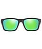 Color:Brown/Mint - Image 2 - Unisex The Flats PolarizedPlus2® 57mm Rectangle Mirrored Sunglasses