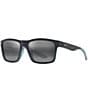 Color:Black/Teal - Image 1 - Unisex The Flats PolarizedPlus2® 57mm Rectangle Sunglasses