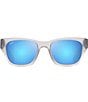 Color:Transluscent Grey - Image 2 - Unisex Valley Isle PolarizedPlus2® Square 54mm Mirrored Sunglasses