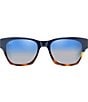 Color:Navy/Tortoise - Image 2 - Unisex Valley Isle PolarizedPlus2® Square Two Tone Havana 54mm Mirrored Sunglasses