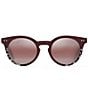 Color:Burgundy - Image 2 - Upside Down Falls PolarizedPlus2® Round 49mm Sunglasses