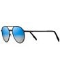 Color:Dark Gunmetal - Image 1 - Waterfront PolarizedPlus2® Round 55mm Sunglasses