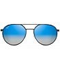 Color:Dark Gunmetal - Image 2 - Waterfront PolarizedPlus2® Round 55mm Sunglasses