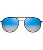 Maui Jim Waterfront PolarizedPlus2® Round 55mm Sunglasses, Color:Dark Gunmetal - Image 2