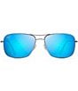 Color:Silver/Blue - Image 2 - Wiki Wiki PolarizedPlus2® Aviator 59mm Sunglasses