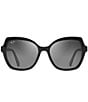 Color:Black Gloss - Image 2 - Women's Mamane 55mm Butterfly Polarized Sunglasses