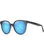Color:Steel Blue - Image 1 - Women's Mehana 55mm Round Sunglasses