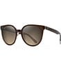 Color:Rootbeer - Image 1 - Women's Mehana 55mm Round Sunglasses