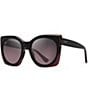 Color:Black Cherry/Raspberry - Image 1 - Women's Pakalana 52.5mm Square Sunglasses