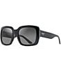 Color:Black Gloss - Image 1 - Women's Two Steps 55mm Square Sunglasses