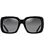Color:Black Gloss - Image 2 - Women's Two Steps 55mm Square Sunglasses