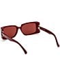 MaxMara Women's Spark 54mm Rectangle Sunglasses, Color:Solid Bordeaux/Marsala Wine - Image 4