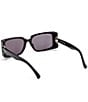 MaxMara Women's Spark 54mm Rectangle Sunglasses, Color:Black/Smoke - Image 4