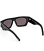 MCM Unisex MW0015 54mm Rectangle Sunglasses, Color:Shiny Black/Smoke - Image 4
