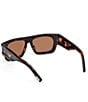 MCM Unisex MW0015 54mm Two Tone Rectangle Sunglasses, Color:Dark Havana/Smoke - Image 4