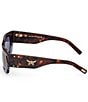 MCM Unisex MW0015 54mm Two Tone Rectangle Sunglasses, Color:Black/Roviex - Image 3