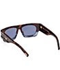MCM Unisex MW0015 54mm Two Tone Rectangle Sunglasses, Color:Black/Roviex - Image 4