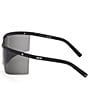 MCM Unisex MW0016 99mm Shield Sunglasses, Color:Matte Black/Smoke - Image 3