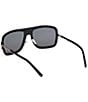 MCM Unisex MW0017 57mm Navigator Sunglasses, Color:Shiny Black/Smoke - Image 3