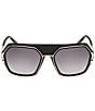 MCM Unisex MW0018 56mm Geometric Sunglasses, Color:Shiny Black/Smoke - Image 2