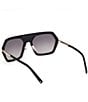 MCM Unisex MW0018 56mm Geometric Sunglasses, Color:Shiny Black/Smoke - Image 4