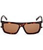 MCM Unisex MW0019 54mm Havana Rectangle Sunglasses, Color:Dark Havana/Roviex - Image 2