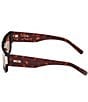 MCM Unisex MW0019 54mm Havana Rectangle Sunglasses, Color:Dark Havana/Roviex - Image 3