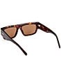 MCM Unisex MW0019 54mm Havana Rectangle Sunglasses, Color:Dark Havana/Roviex - Image 4