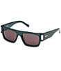 MCM Unisex MW0019 54mm Rectangle Sunglasses, Color:Shiny Dark Green/Brown - Image 1