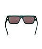 MCM Unisex MW0019 54mm Rectangle Sunglasses, Color:Shiny Dark Green/Brown - Image 4