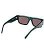 MCM Unisex MW0019 54mm Rectangle Sunglasses, Color:Shiny Dark Green/Brown - Image 5
