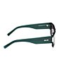 MCM Unisex MW0019 54mm Rectangle Sunglasses, Color:Shiny Dark Green/Brown - Image 6
