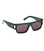 MCM Unisex MW0019 54mm Rectangle Sunglasses, Color:Shiny Dark Green/Brown - Image 7