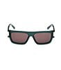 MCM Unisex MW0019 54mm Rectangle Sunglasses, Color:Shiny Dark Green/Brown - Image 8