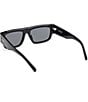 MCM Unisex MW0019 54mm Rectangle Sunglasses, Color:Shiny Black/Smoke - Image 3